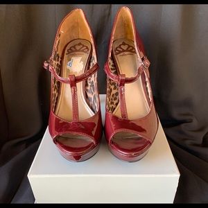 Retro Burgundy Heels